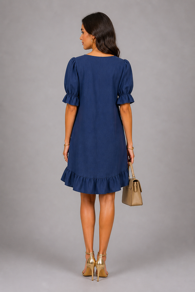Saphirblaues schickes Kleid