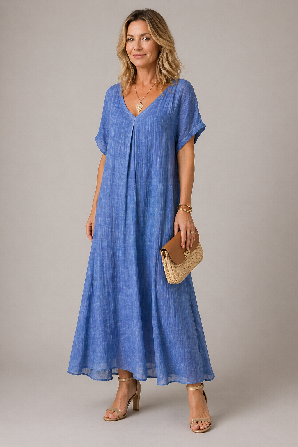 Skylar blaues Kleid