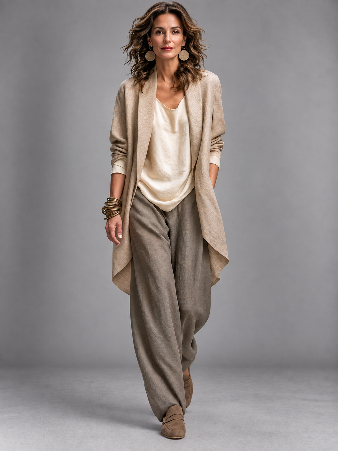 Bobbi | Dreiteiliges Set mit weitem Bein