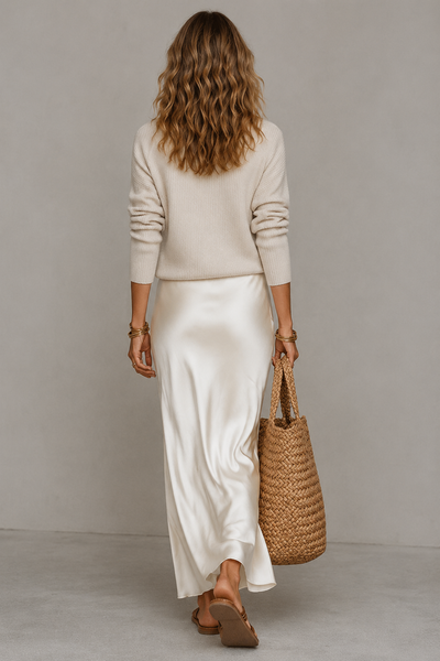 Elena Satin-Kleid