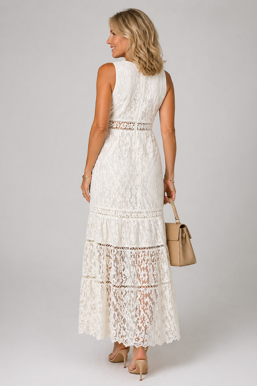Elara beiges Kleid