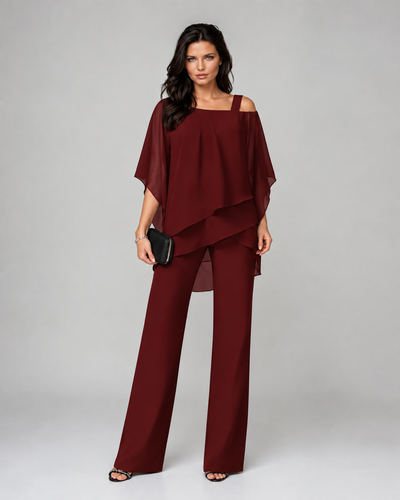 Monique™ | Elegantes Zweiteiliges Set mit Lagen-Top