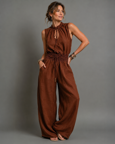 Jette Mouwloze Jumpsuit Met Wijde Pijpen